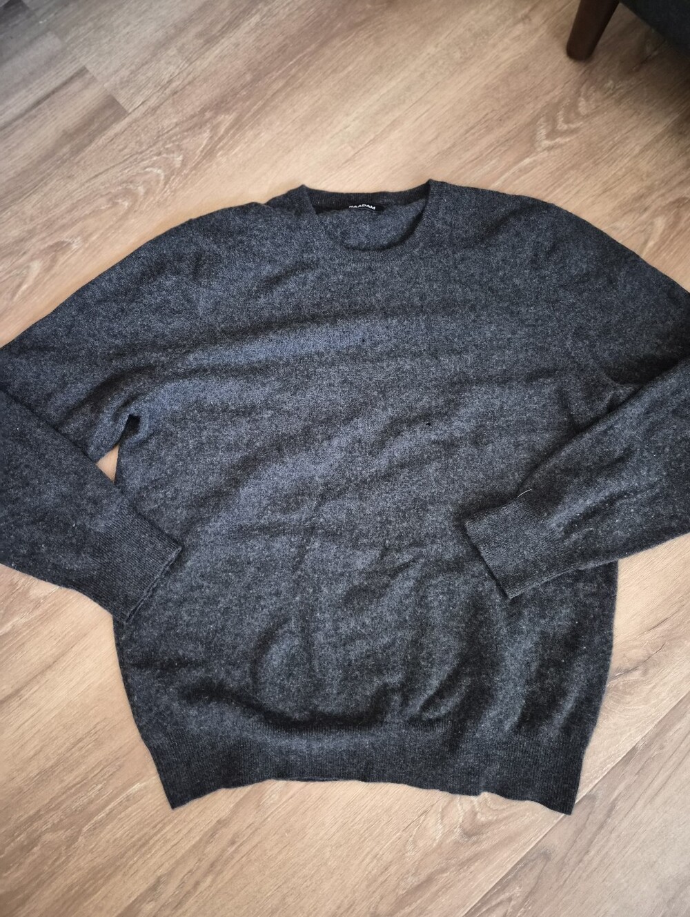 NAADAM Men's Charcoal Cashmere Crewneck Sweater XL